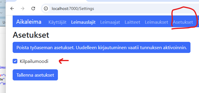 Asetukset