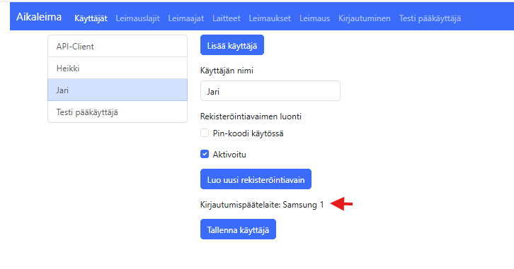 Kayttajat