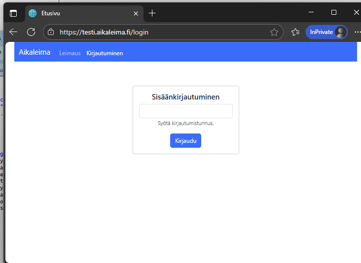 Kirjautuminen