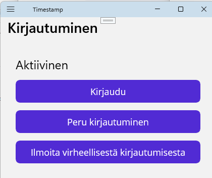 Kirjautuminen
